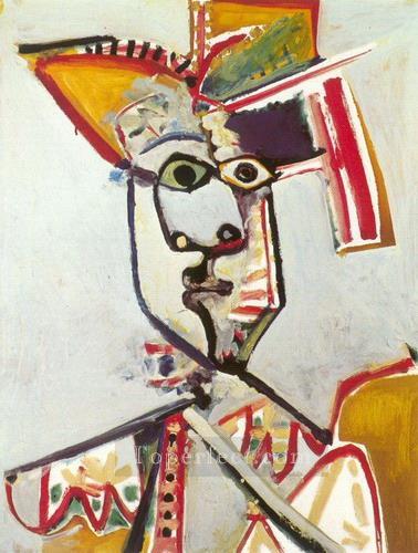 Busto del Hombre E la flauta 1971 cubismo Pablo Picasso Pintura al óleo
